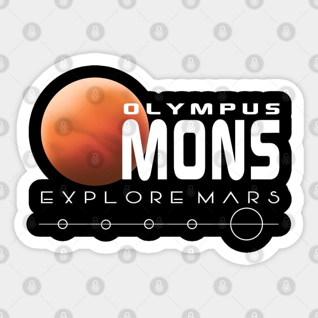 Olympus Mons Explore Mars Sticker by Duckfieldsketchbook01